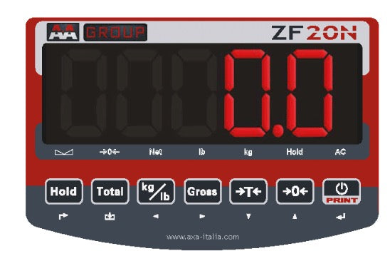 AxA ZF20N - Transpallet pesatore senza stampante, portata 2000Kg, alzata 200 mm