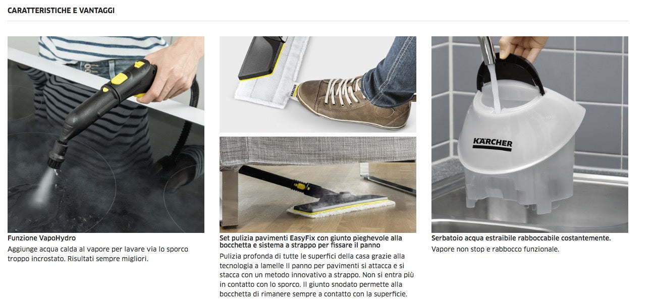 Karcher SC 5 EasyFix - Pulitore a vapore, vaporetto 
