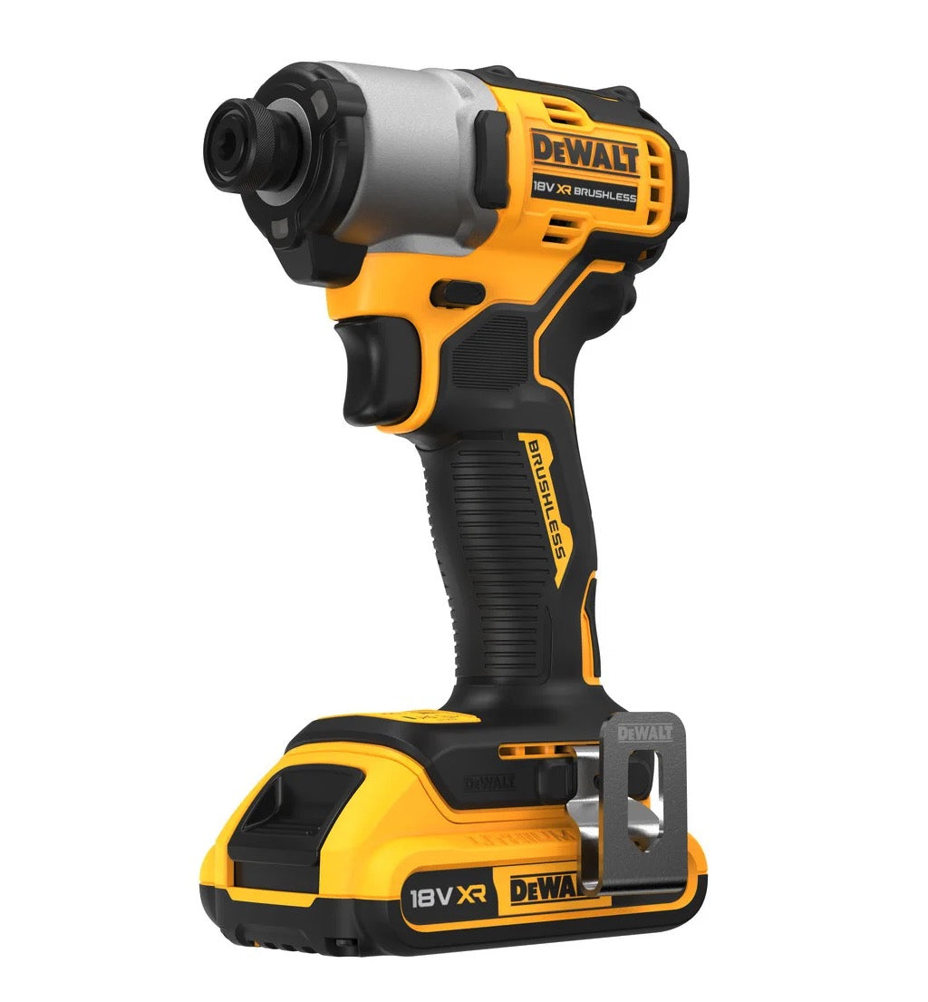 Dewalt DCF840D2T-QW - Avvitatore ad impulsi compatto 18V, attacco da 1/4", 2 x 2Ah