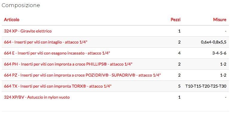 Usag 324 XP/B16 - Cacciavite giravite elettrico a batteria USB, con astuccio e accessori