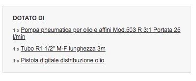 Meclube 022-1288-B00 - Completo olio per fusti da 180-220 l