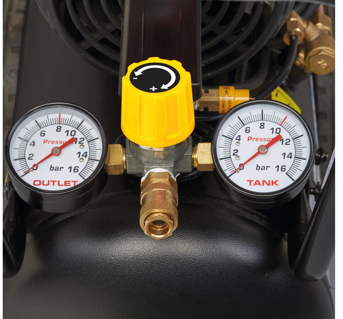Stanley S 244/8/24 - Compressore aria silenziato, 8 bar, 24 litri