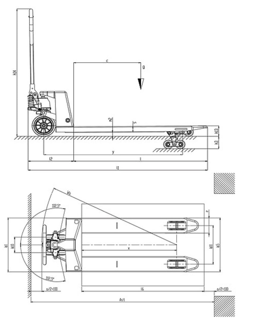 Pramac GS 25S4 1000X525 - Transpallet portata 2500Kg