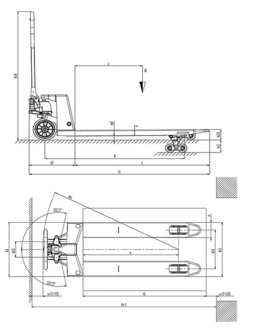 Pramac GS 25S4 1000X685 - Transpallet portata 2500Kg
