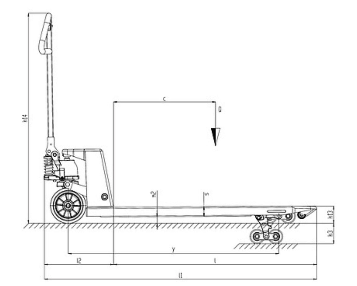 Pramac GS EVO 30S4 2000X525 - Transpallet professionale a forche lunghe 3000 Kg