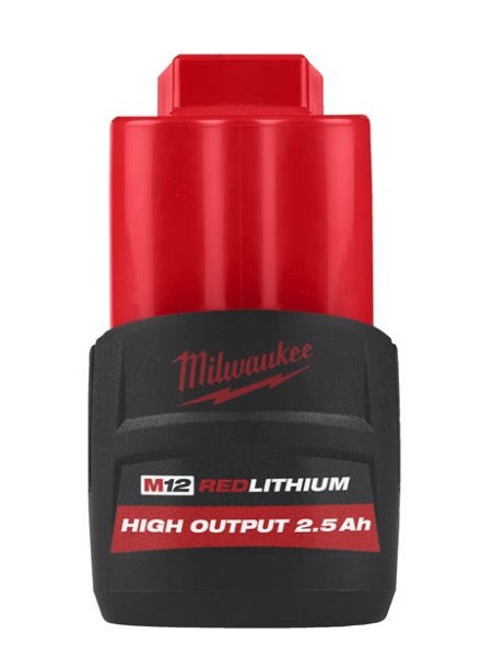 Milwaukee M12 HB2.5 - Batteria 12V Li-ion High Output - alta potenza 2,5 Ah