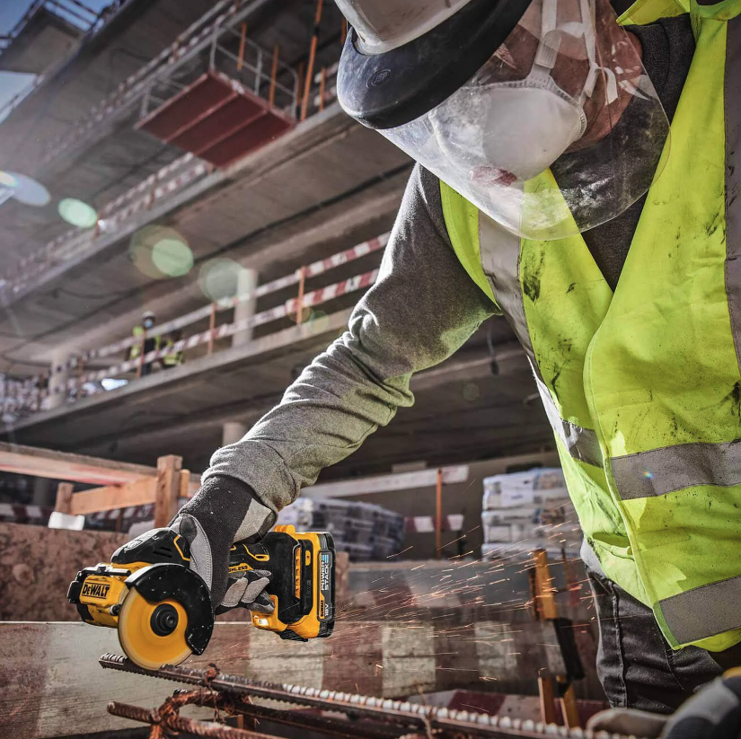 Dewalt DCS438E2T-QW - Mini smerigliatrice a batteria 18V - disco da 76 mm - 2 batterie Powerstack