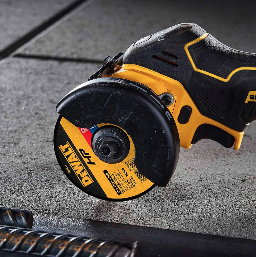 Dewalt DCS438E2T-QW - Mini smerigliatrice a batteria 18V - disco da 76 mm - 2 batterie Powerstack