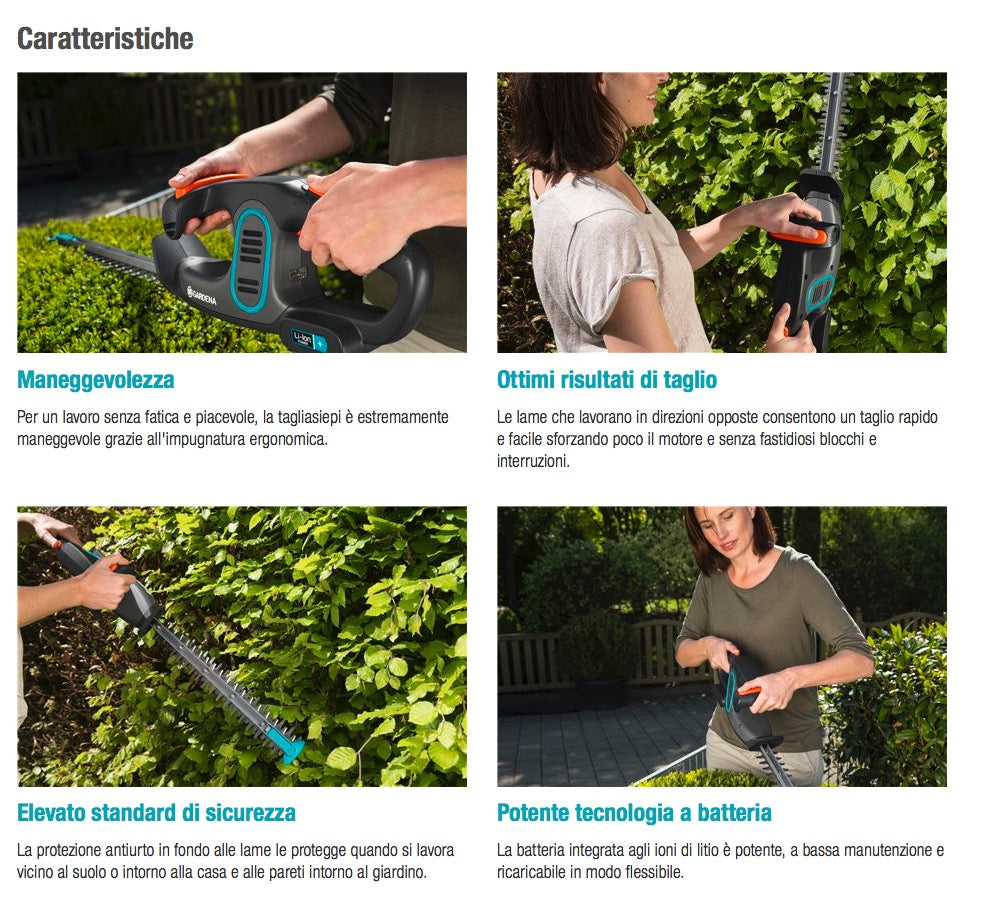 Gardena EasyCut Li - Tagliasiepi a batteria lato destro esempi di utilizzo