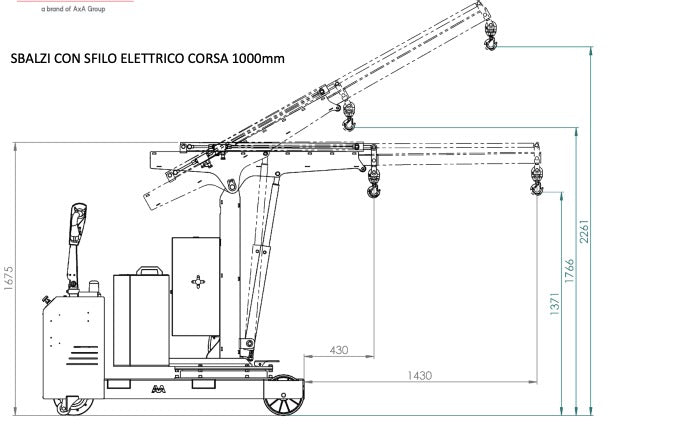 Flex Lifting FLEX G500SB - Gru girevole a trazione elettrica con singolo sfilo e portata 500KG