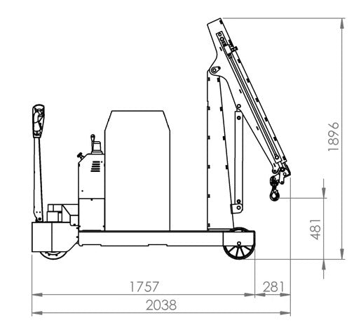 Flex Lifting FLEX F1000SB - Gru girevole a trazione con singolo sfilo elettrico - 1000 Kg