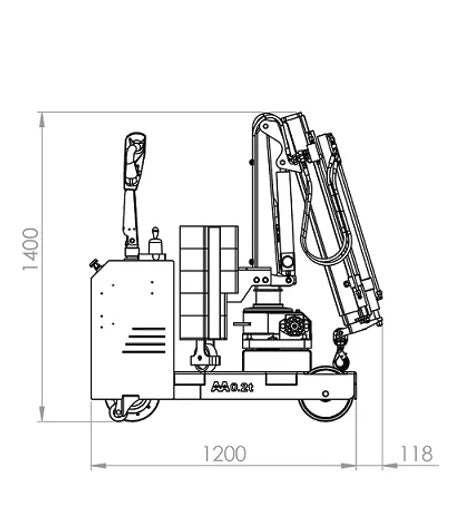 Flex Lifting ORBIT 200EL - Gru girevole elettrica a trazione con velocità regolabile - portata 200 Kg