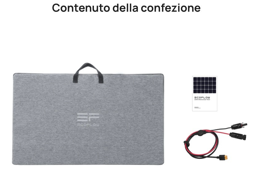 EcoFlow ECO66633 - Pannello Solare Bifacciale Pieghevole da 220W