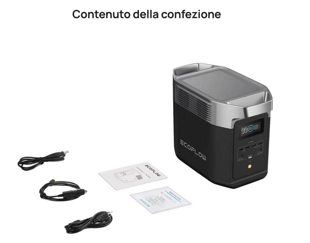 EcoFlow DELTA 2 - Generatore di corrente a batteria power station portatile - Uscita 1800W