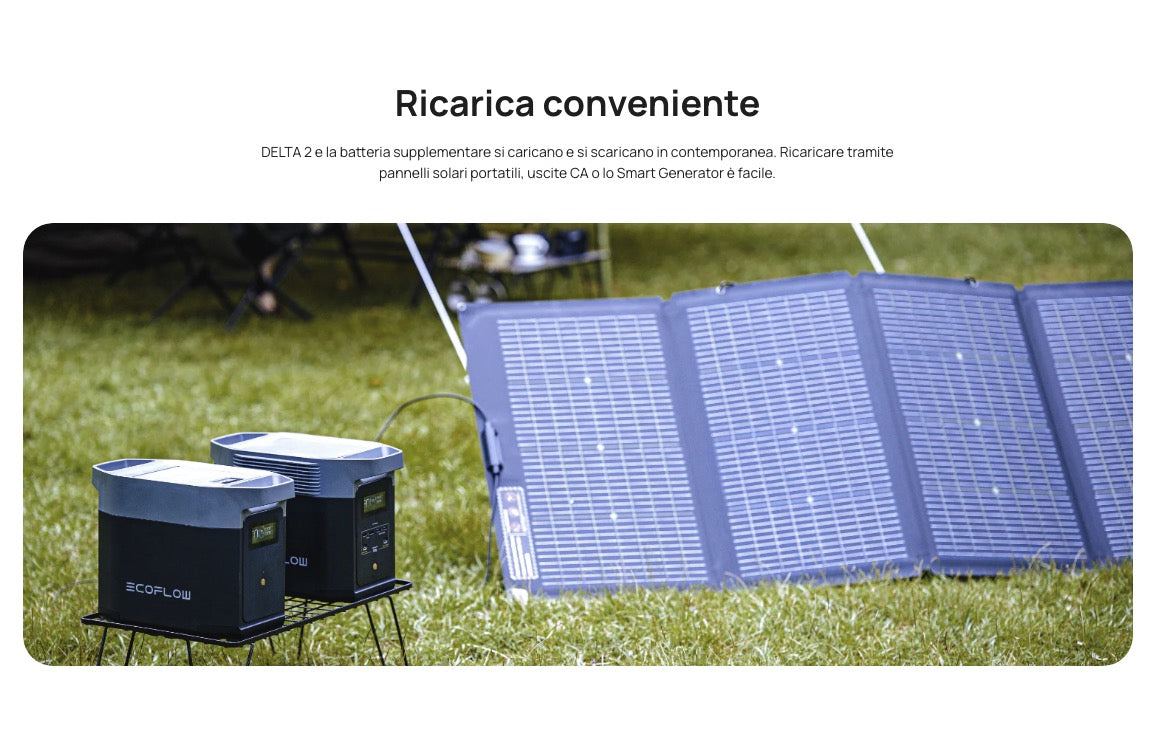 EcoFlow Batteria per DELTA 2 - Batteria supplementare intelligente per generatore DELTA 2