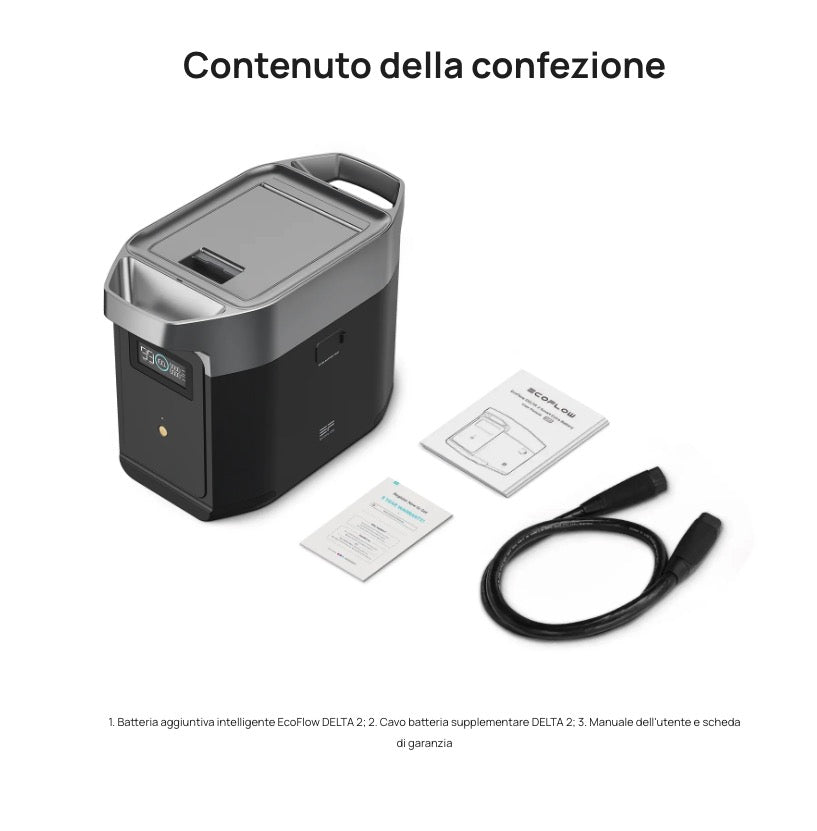EcoFlow Batteria per DELTA 2 - Batteria supplementare intelligente per generatore DELTA 2