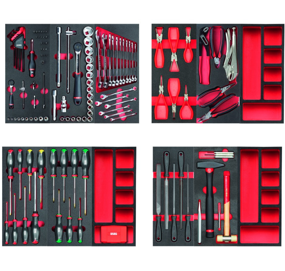 Usag 516 ST6NMM - Carrello porta attrezzi da officina completo di 156 utensili cod. U05161628