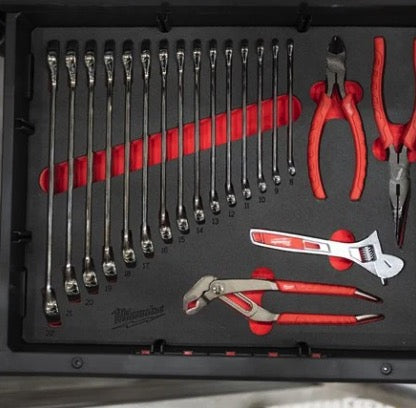 Milwaukee 4932493339 - Set chiavi combinate e pinze in termoformato per cassettiera Packout