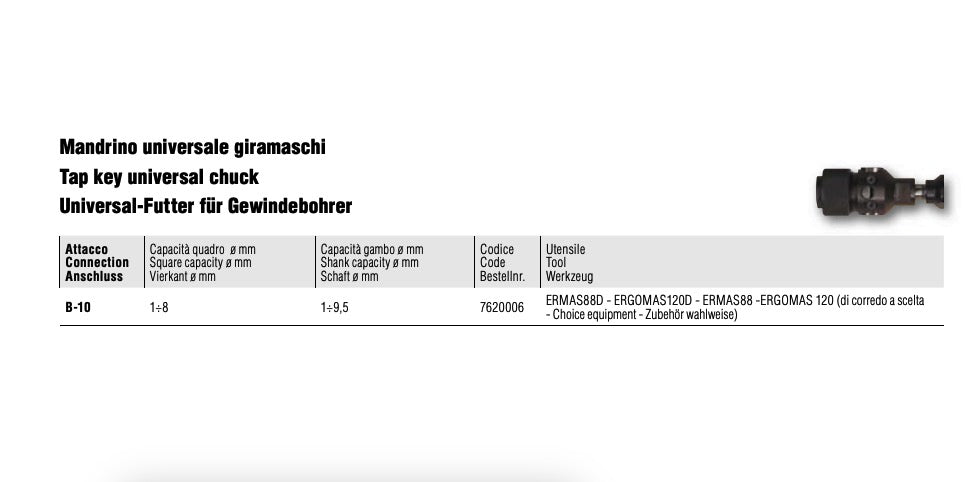 mandrino ergomas ober 120 universale
