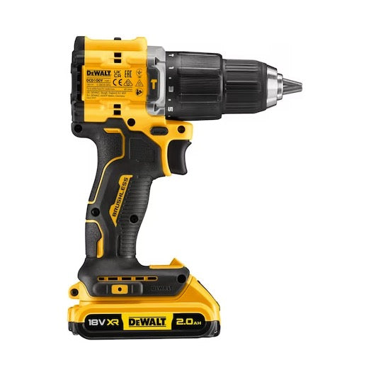 Dewalt DCD100YD2T-QW - Trapano avvitatore a batteria 18V anniversario 100 anni - 2 x 2Ah