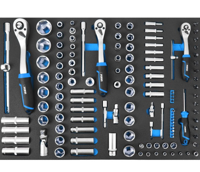 Fervi C960CA - Carrello attrezzi per officina completo di utensili 290 pezzi 