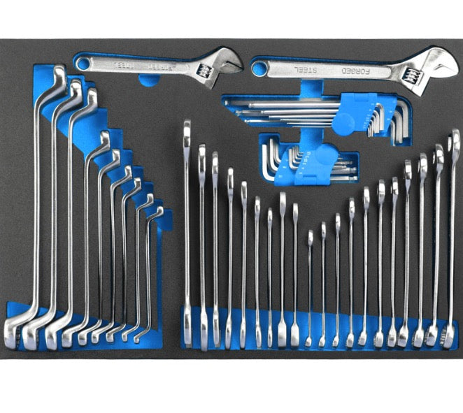 Fervi C960CA - Carrello attrezzi per officina completo di utensili 290 pezzi 