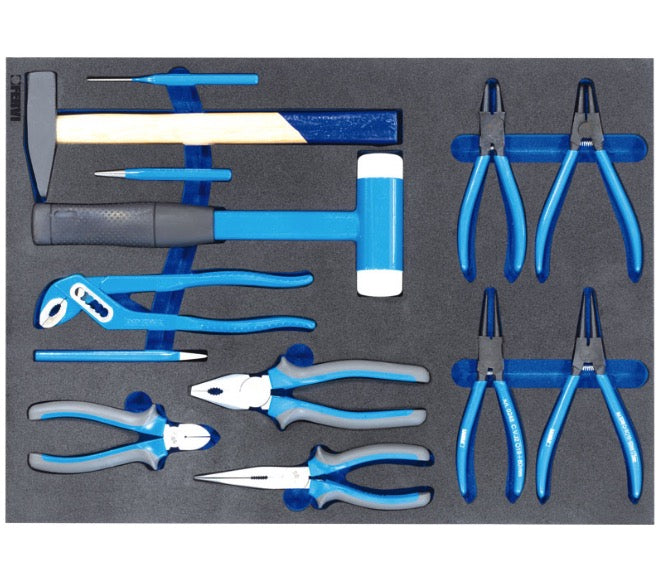 Fervi C900/CC04 - Carrello porta attrezzi completo per officina - 219 utensili