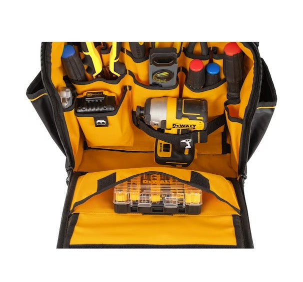 Dewalt DWST560102 - Zaino portautensili 43 tasche, scomparto resistente all'acqua IP54 e vano computer