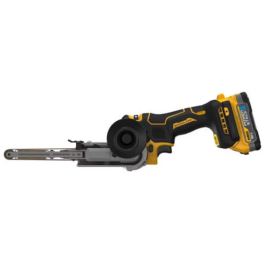Dewalt DCM200E2T-QW - Levigatrice a nastro a batteria 18V per finitura e sbavatura - 2 x 18V Powerstack