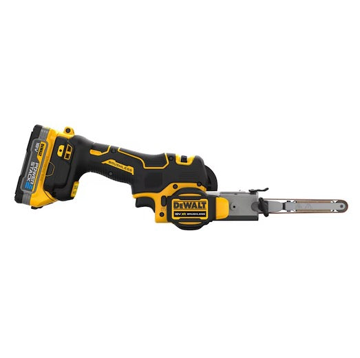 Dewalt DCM200E2T-QW - Levigatrice a nastro a batteria 18V per finitura e sbavatura - 2 x 18V Powerstack