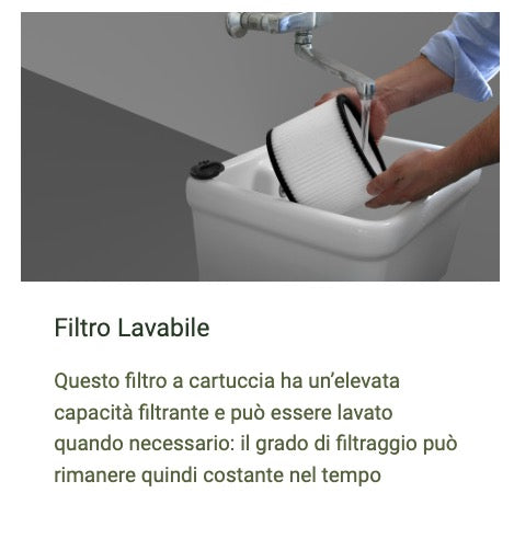 Lavor WTP 30 X - Aspirapolvere aspiraliquidi con fusto in acciaio inox - 30L - Motore 1600W