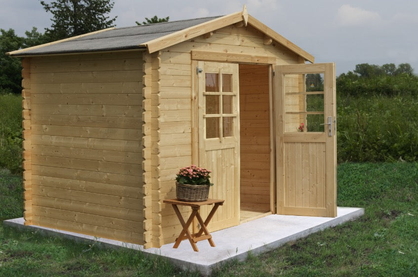 Losa legnami Astrid - Casetta da giardino in legno di abete non trattato - 300 x 300 cm 