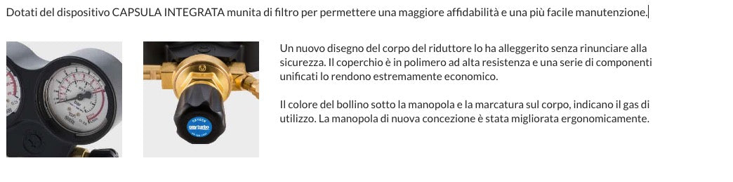 Oxyturbo Maxysmart 246200.03 - Riduttore di pressione per bombole ricaricabili per saldatura MIG/MAG/TIG