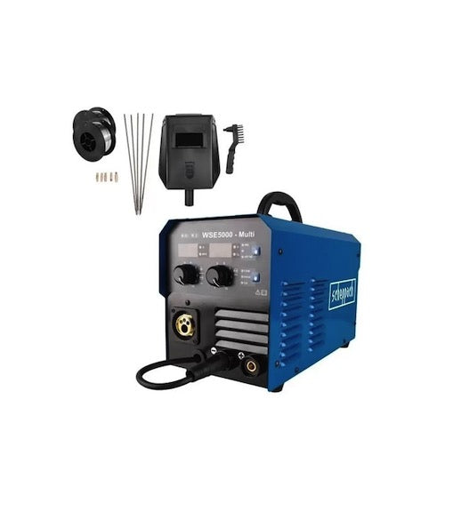 Scheppach WSE5000MULTI - Saldatrice 4in1 a filo MMA MIG TIG 200A 