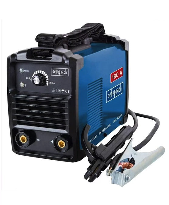  Scheppach WSE1100 - Saldatrice inverter 160amp a elettrodo + accessori maschera 