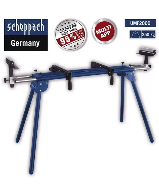 Scheppach UMF2000 - Cavalletto di supporto universale per troncatrici con estensioni