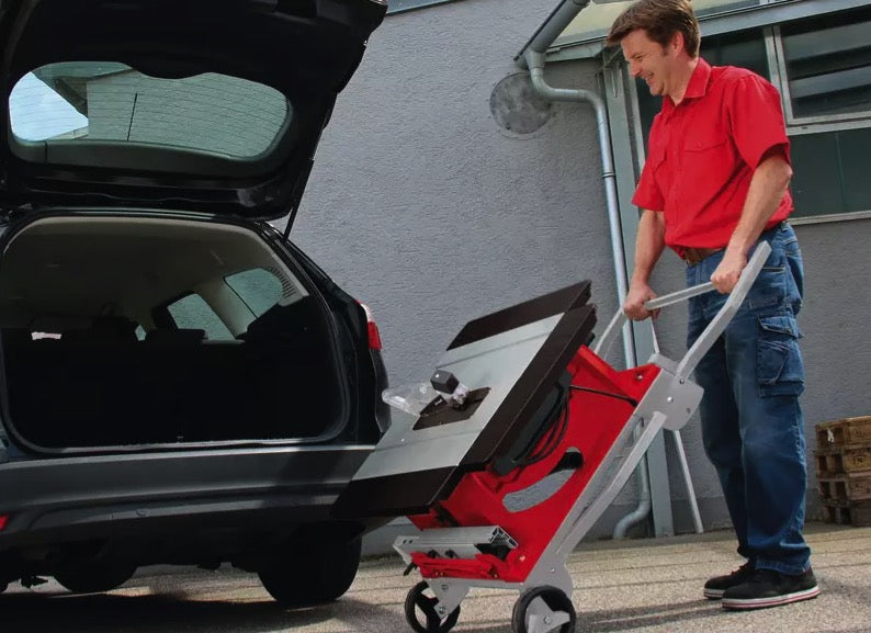 Einhell TE-TS 250 UF - Sega circolare con banchetto e carrello trolley - disco da 250 mm