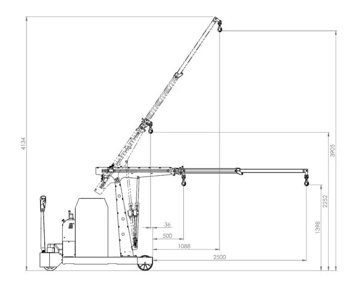 Flex Lifting FLEX F1000DBL - Gru con colonna fissa a trazione elettrica con doppio sfilo elettrico e portata 1.000 kg