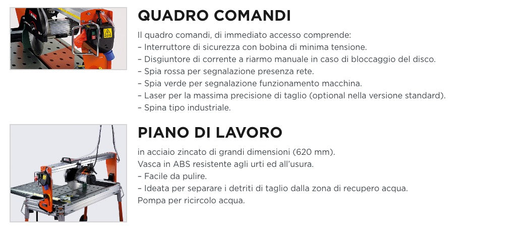 Battipav Prime 150S - Tagliapiastrelle elettrico ad acqua con banco - taglio 150 cm 