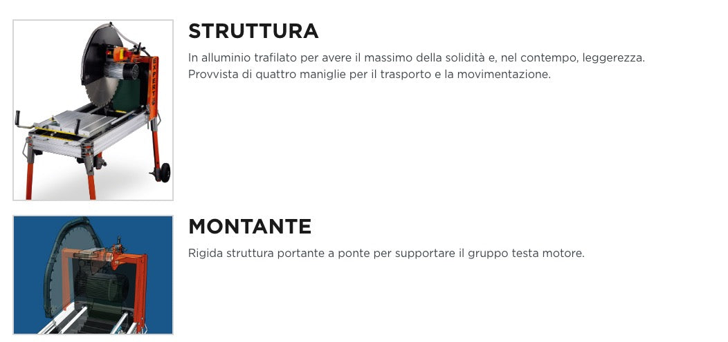 Battipav EXPERT 700 - Segatrice taglia mattoni per edilizia a disco da Ø700 - monofase