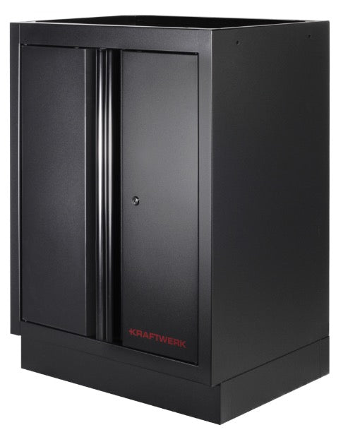 Kraftwerk 3964G-BLK - Arredamento da officina a 4 elementi con piano in legno - nero 
