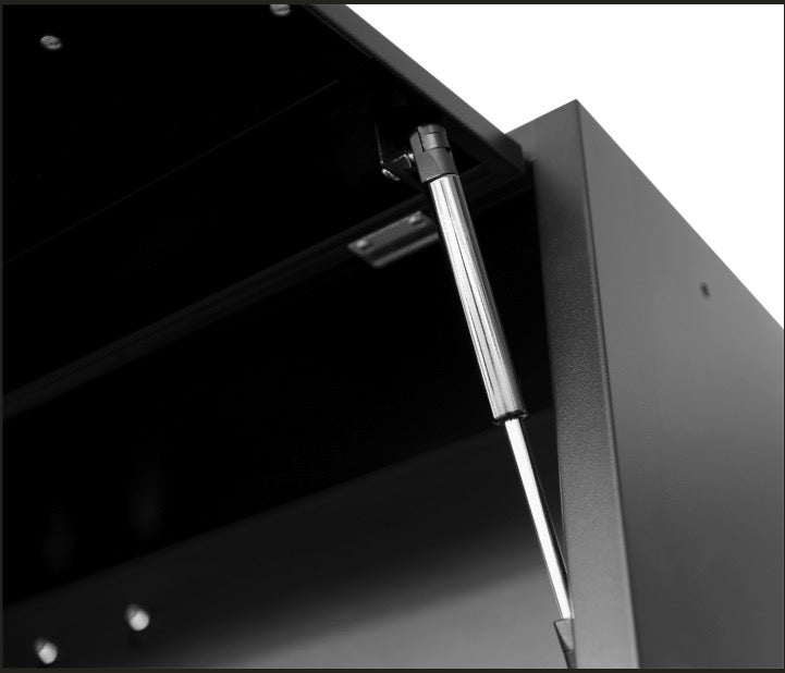 Kraftwerk 3964H-BLK - Arredamento da officina a 5 elementi con piano in legno - nero 