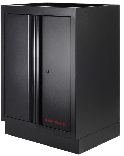Kraftwerk 3964H-BLK - Arredamento da officina a 5 elementi con piano in legno - nero 