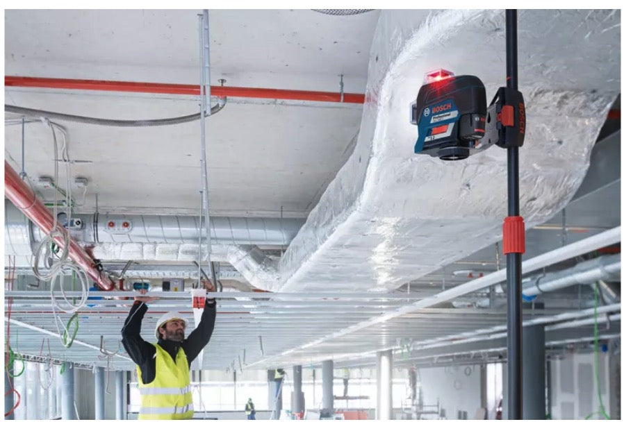 GLL 3-80 C Professional - Livella laser a linee a 360° - 1 x 12V + Valigetta + Mirino + Ricevitore 