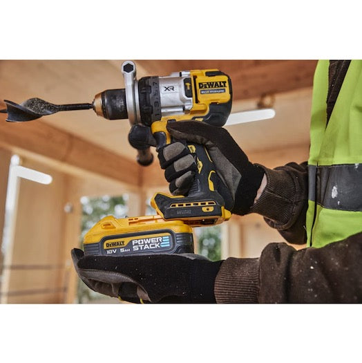 Dewalt DCD1007H2T-QW - Trapano Avvitatore 3 Velocità con percussione XR 18V con motore BRUSHLESS - 2 x 5 Ah Powerstack