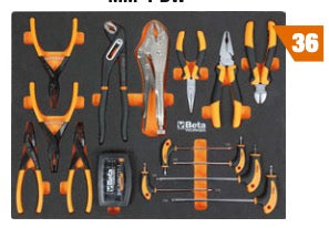 Beta C45PRO 2.0 X/71UT - Arredamento per officina con piano rivestito in acciaio completo di 271 utensili 