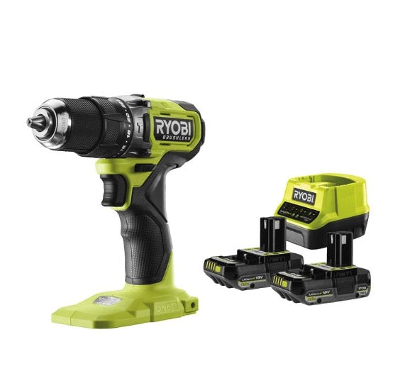 Ryobi RPD18BL1-2C20S - Trapano a batteria 18V con percussione Brushless ONE+ - 2 x 2,0Ah
