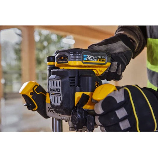 Dewalt DCW620H2-QW - Elettrofresatrice ad affondamento XR 18V Motore BRUSHLESS - 2 x 18V Powerstack 5Ah