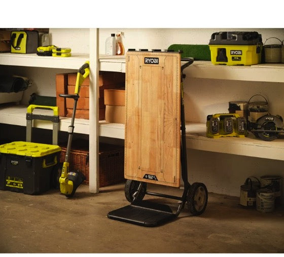 Ryobi RWBSB-01 - Banco da lavoro pieghevole in legno su ruote