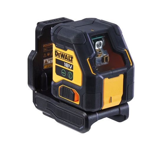 Dewalt DCLE34021N-XJ  - Livella laser multilinea con raggio verde, 2 linee verticali a squadro 90°